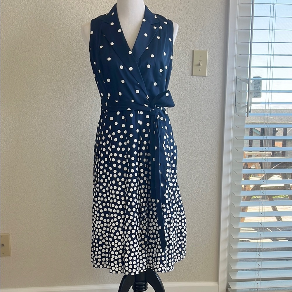 Anne Klein Blue Halter Sundress Midi